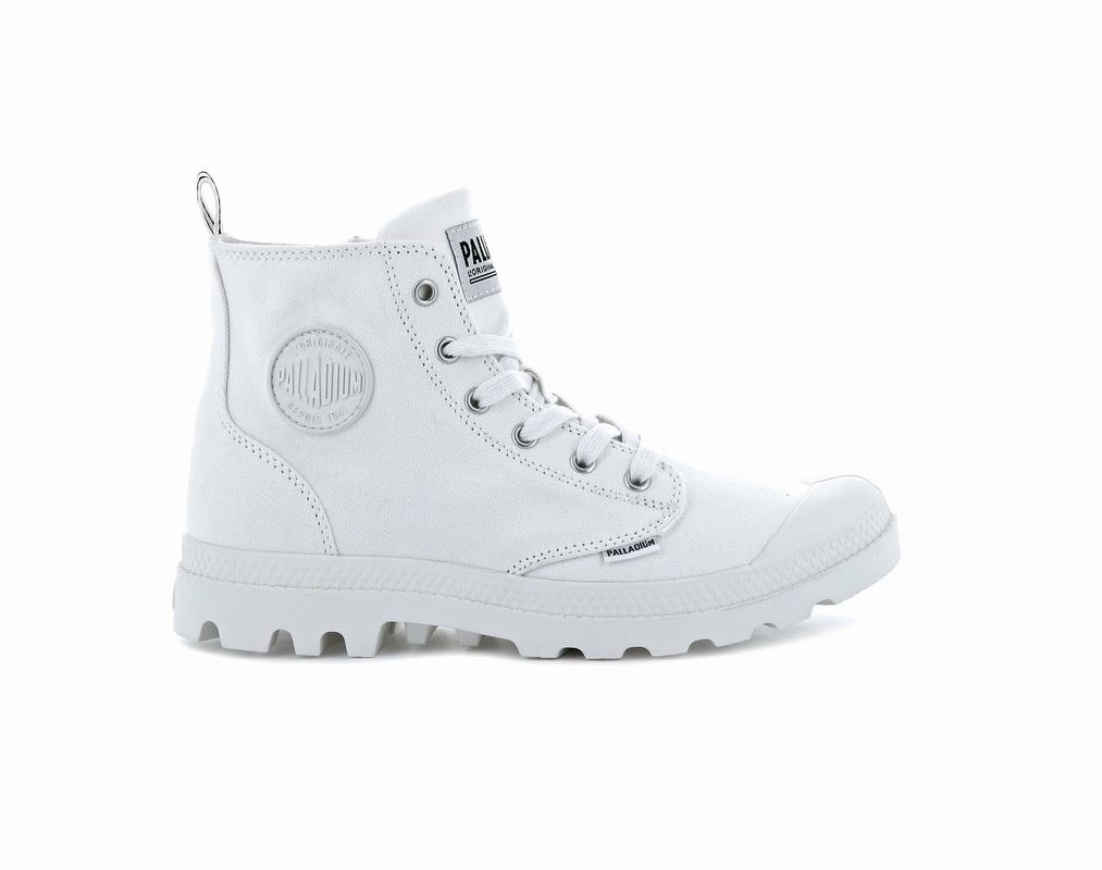 Palladium Pampa Hi Zip Platno Muške Čizme Bijele ||UM8126479||